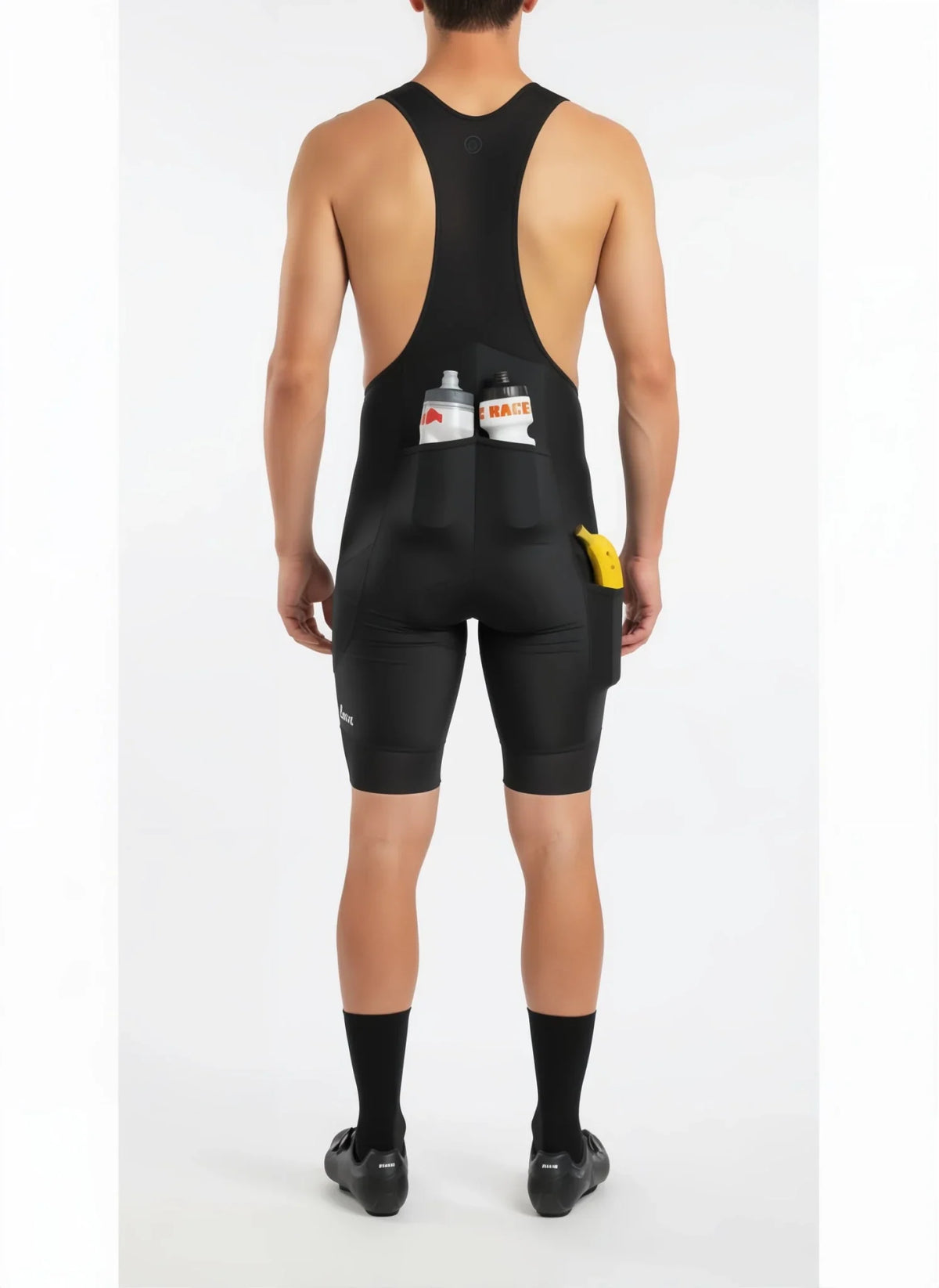 MTB Bib Shorts with 4 Pockets — 3D Gel Chamois, Thigh Pockets & Italian Fabric