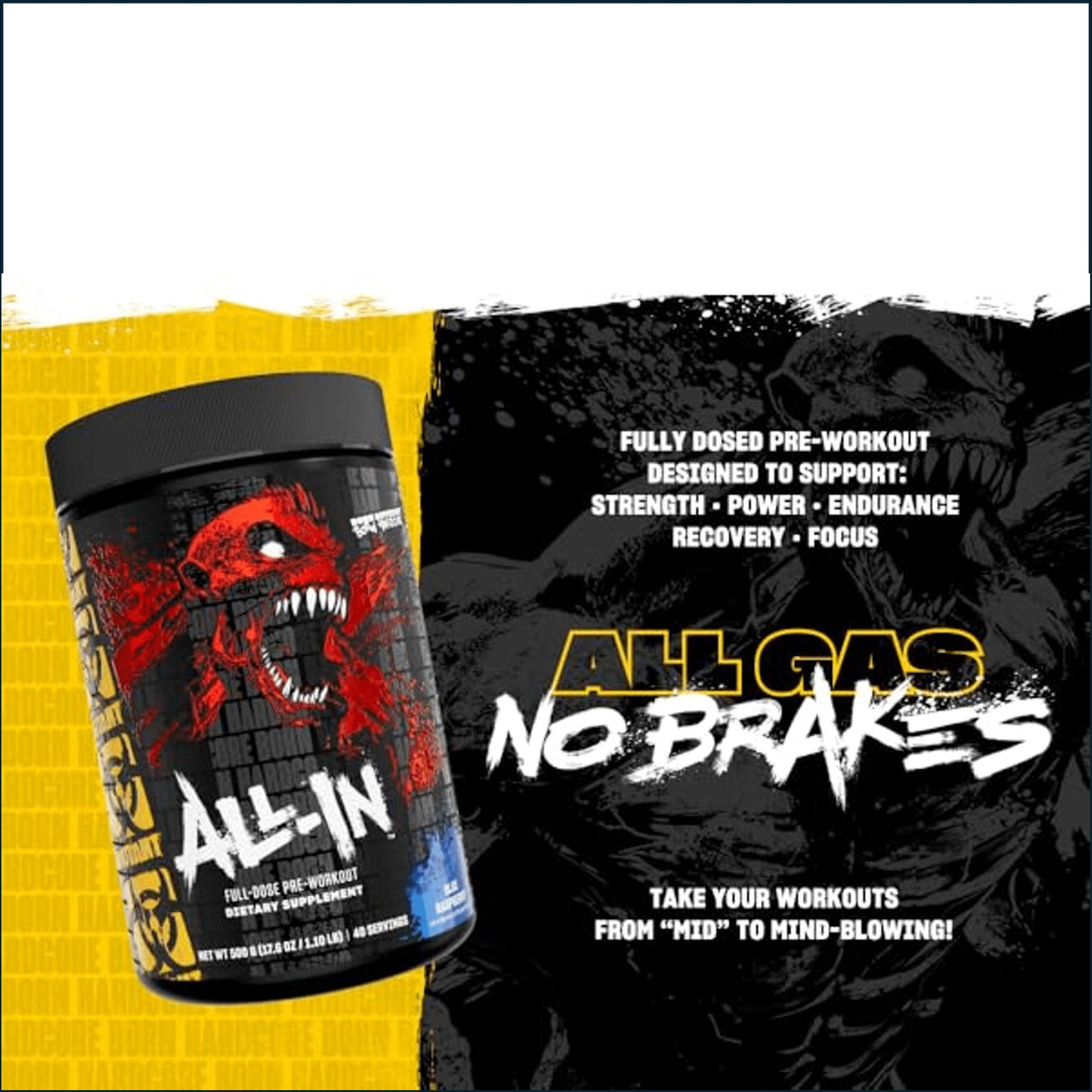 Mutant All-In Full-Dose Pre-Workout, 40/20 Servings
