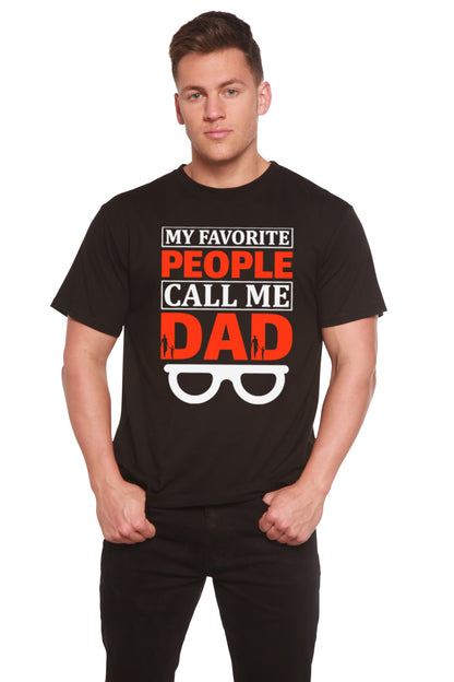 My Favorite People Call Me Dad Men's Bamboo Viscose/Organic Cotton Short Sleeve Graphic T-Shirt