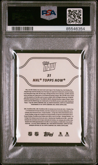 Graded 2023 Topps Now NHL Connor Bedard #31 Stickers Rookie RC Hockey Card PSA 10 Gem Mint