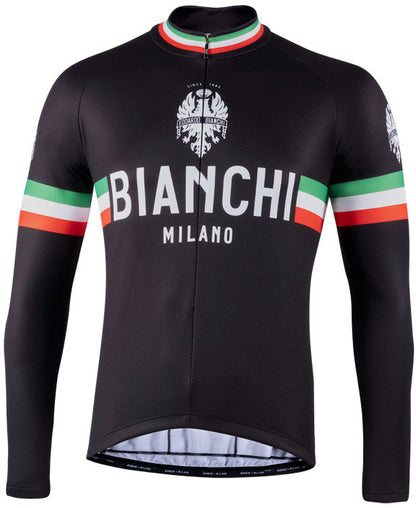 BIANCHI MILANO STORIA Black Men's Long Sleeve Jersey (S, L)