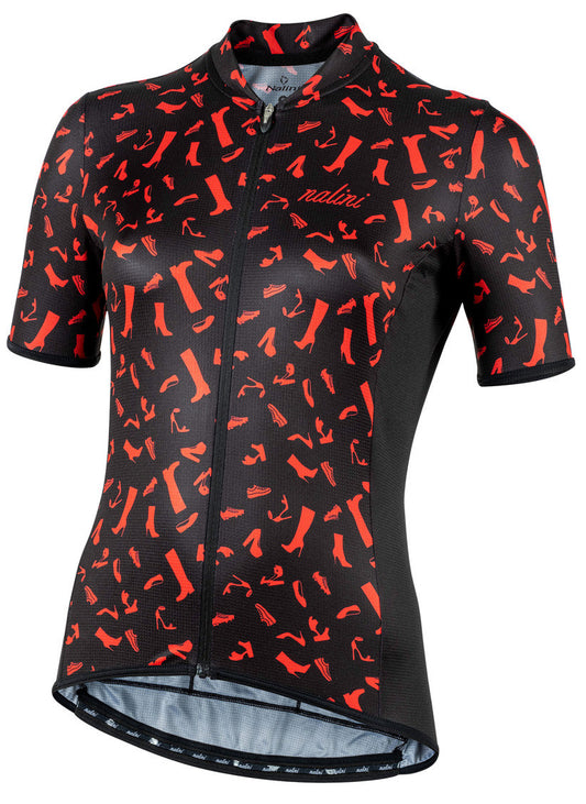 Nalini Women's Red Shoes Cycling Jersey (Black with Red Shoes) XS, S, M, L, XL