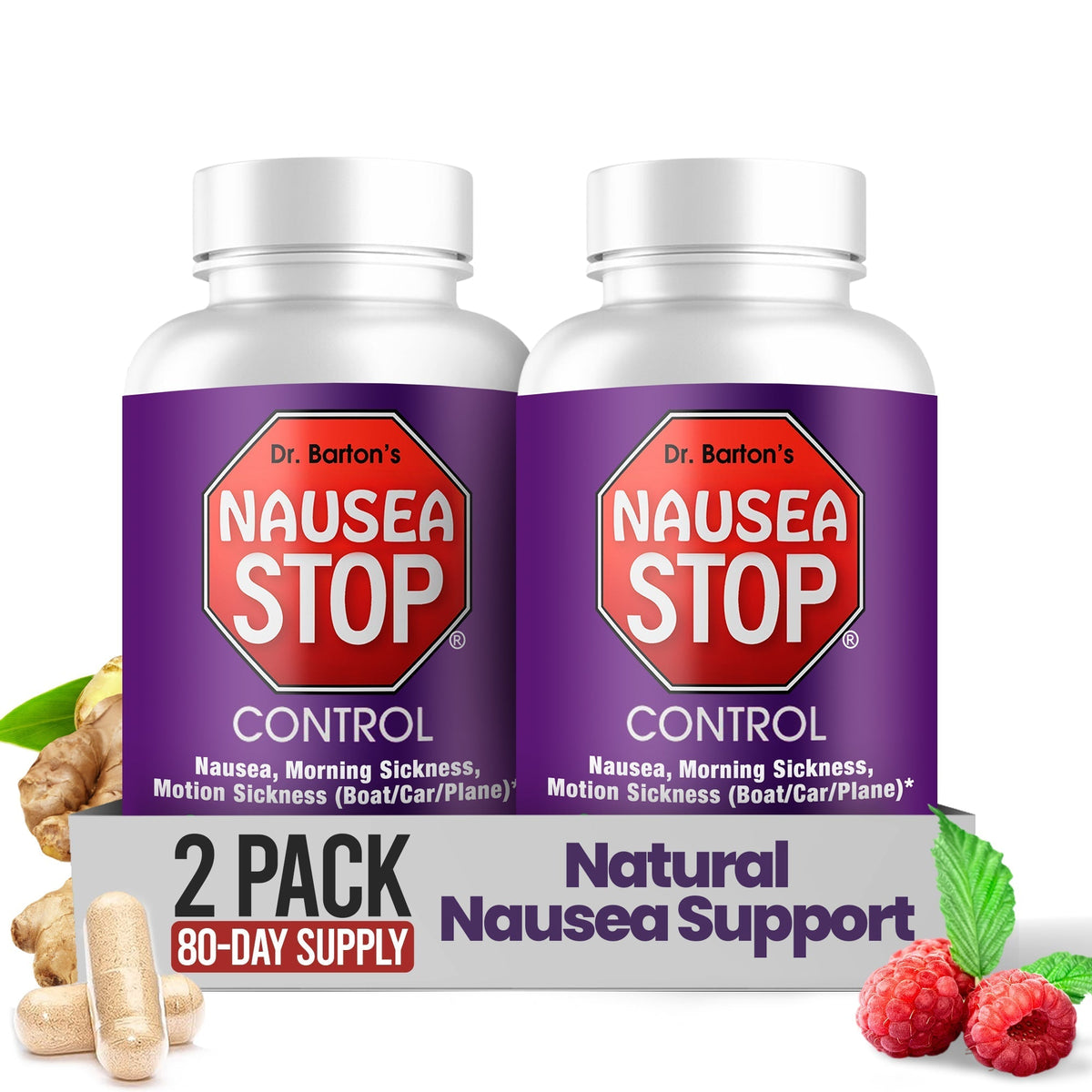 Nausea Stop – Natural Ginger Nausea Relief for Motion Sickness, Morning Sickness & Travel