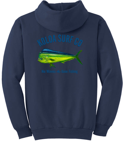 Koloa Mahi Mahi "No Waves Gone Fishing" Zip Hoodie