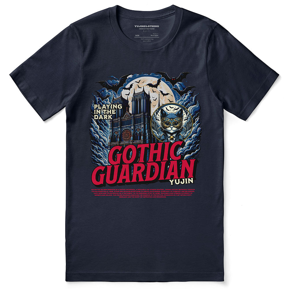 Gothic Guardian Cat T-Shirt