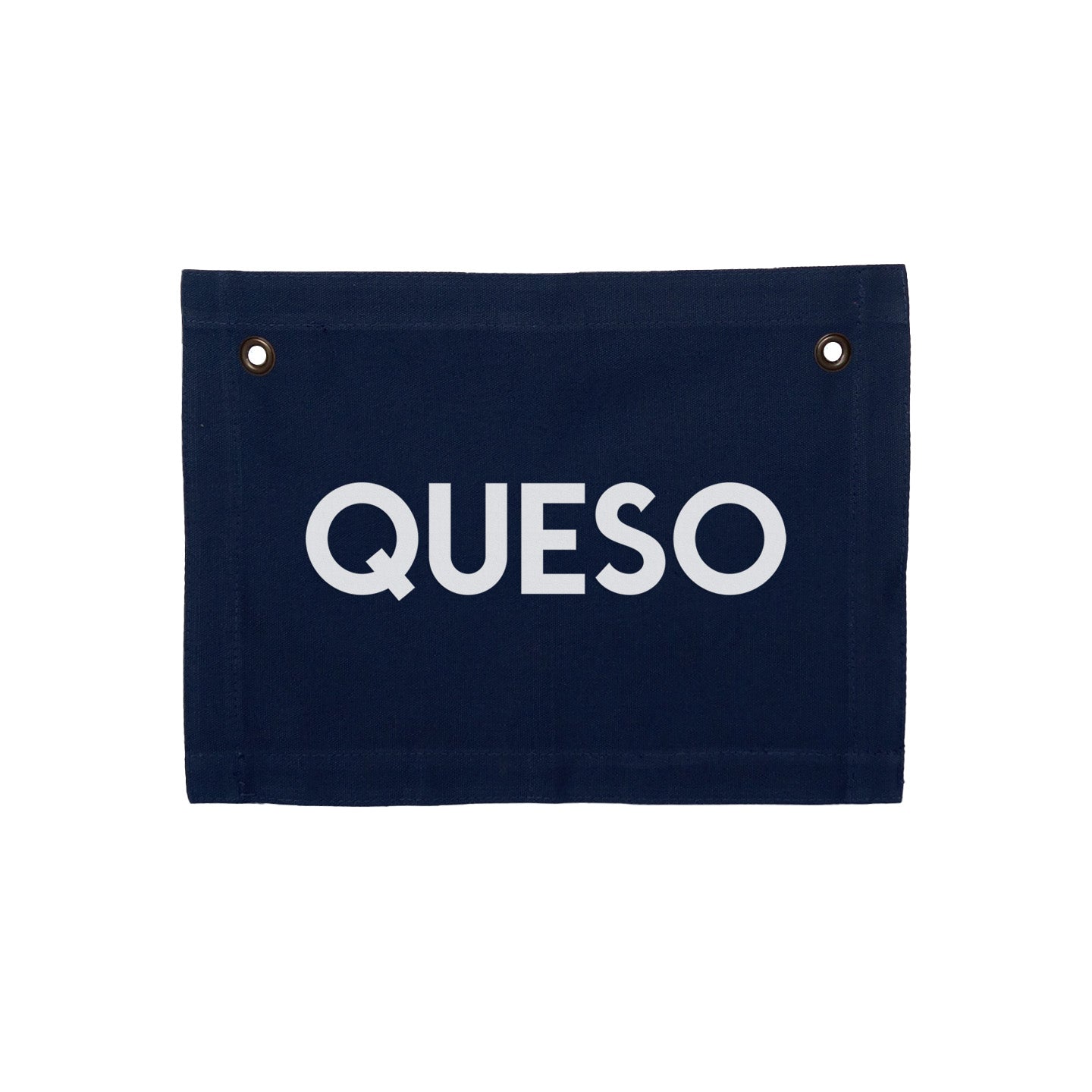 Queso Small Canvas Flag