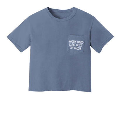 Work Hard & Eat Lots of Tacos Pocket Tee