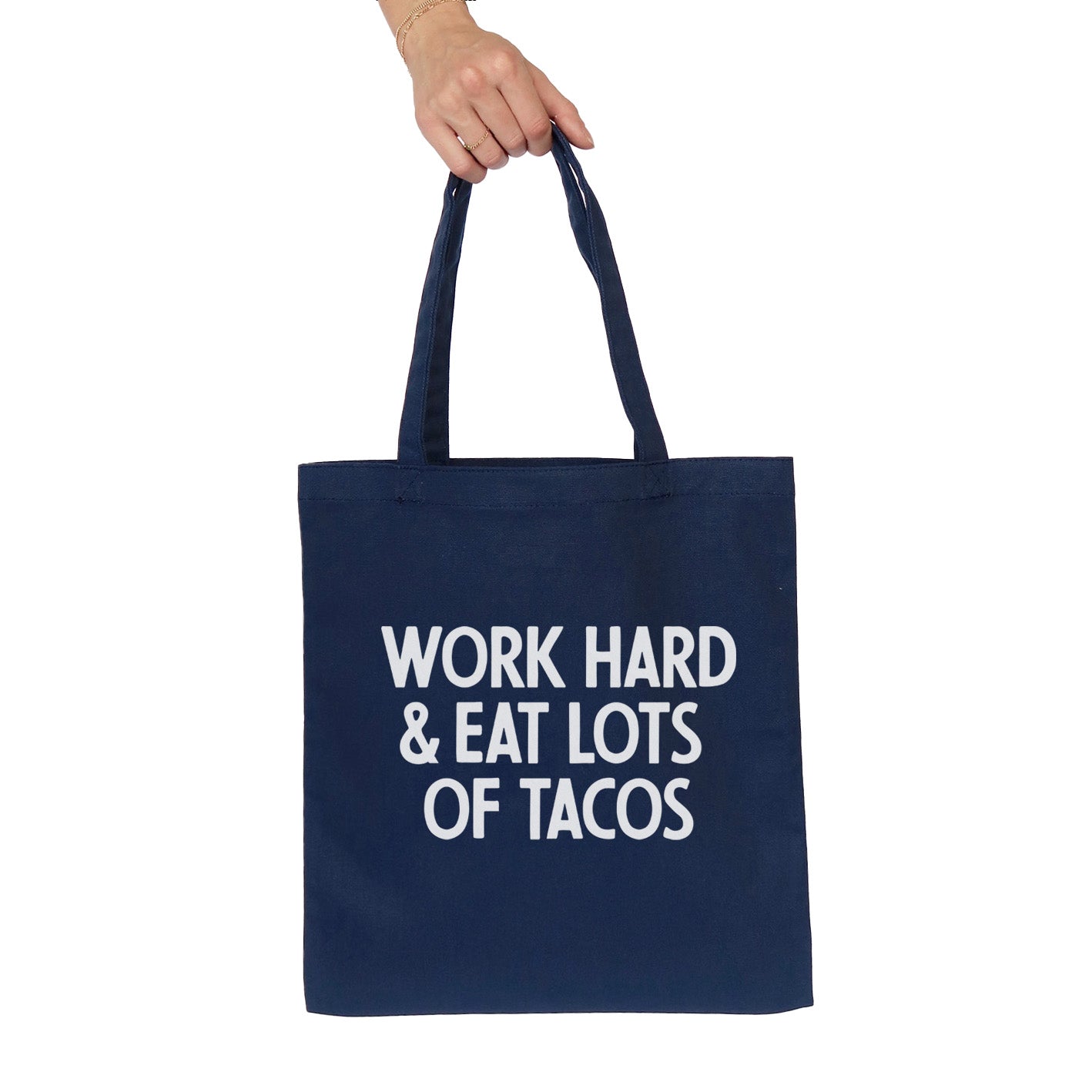 Work Hard & Eat Tacos Tote Bag