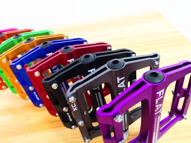New mountain bike 8 Colors Platform Alloy Road Bike Pedals Ultralight Bicycle Pedal Bike Accessories  Sealed Bearing Mountain Bicycle Flat Pedals Lightweight Aluminum Alloy Wide Platform Cycling Pedal Universal Lightweight Aluminum Alloy