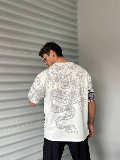 New Season Real Madrid Dragon Printed Oversized T-Shirt