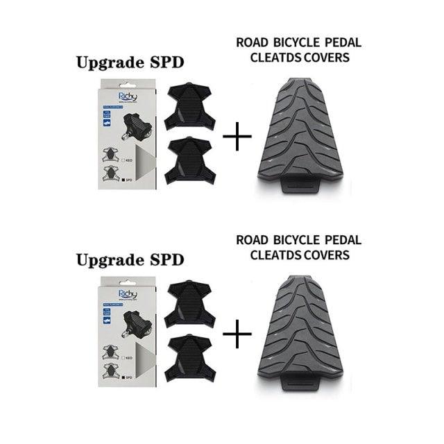 New Upgrade Road Bike Clipless Pedal Platform Adapter Convert For Look System Bicycle Clip Pedal Adaptor Converts Clipless Into Flat Pedals No Cleats Needed Adding Grip And Comfort