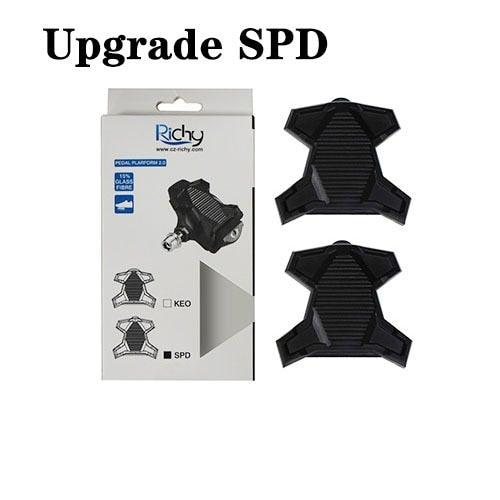 New Upgrade Road Bike Clipless Pedal Platform Adapter Convert For Look System Bicycle Clip Pedal Adaptor Converts Clipless Into Flat Pedals No Cleats Needed Adding Grip And Comfort