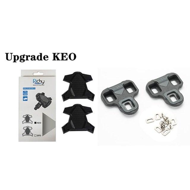 New Upgrade Road Bike Clipless Pedal Platform Adapter Convert For Look System Bicycle Clip Pedal Adaptor Converts Clipless Into Flat Pedals No Cleats Needed Adding Grip And Comfort