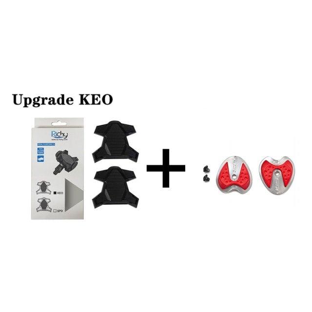 New Upgrade Road Bike Clipless Pedal Platform Adapter Convert For Look System Bicycle Clip Pedal Adaptor Converts Clipless Into Flat Pedals No Cleats Needed Adding Grip And Comfort