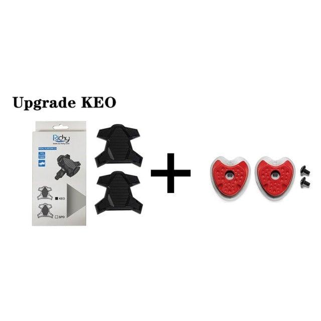 New Upgrade Road Bike Clipless Pedal Platform Adapter Convert For Look System Bicycle Clip Pedal Adaptor Converts Clipless Into Flat Pedals No Cleats Needed Adding Grip And Comfort