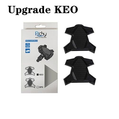 New Upgrade Road Bike Clipless Pedal Platform Adapter Convert For Look System Bicycle Clip Pedal Adaptor Converts Clipless Into Flat Pedals No Cleats Needed Adding Grip And Comfort