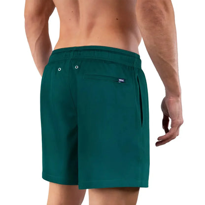 Night Green Hybrid Short, Compression Lined Swim and Resort Trunk