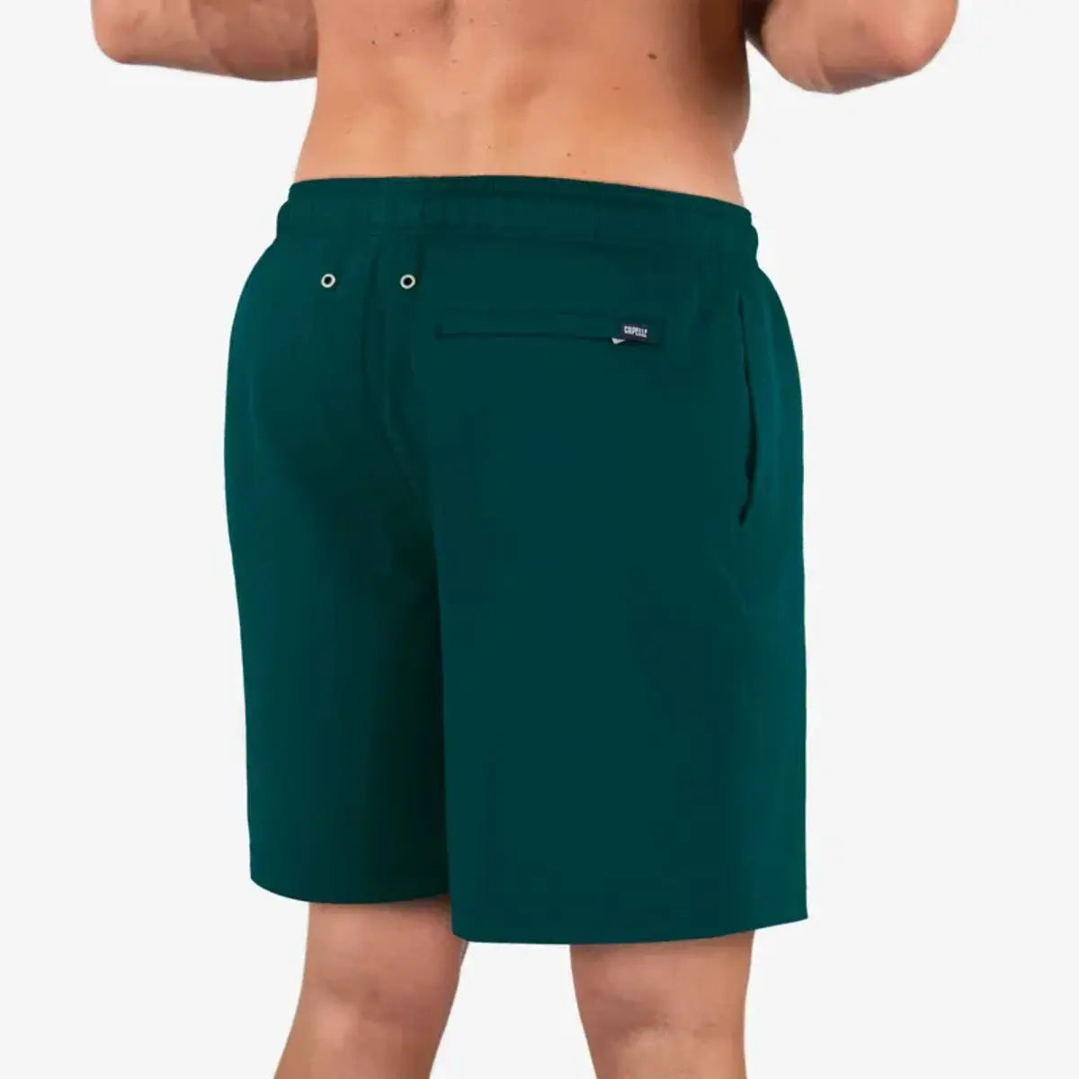 Night Green Hybrid Short, Compression Lined Swim and Resort Trunk