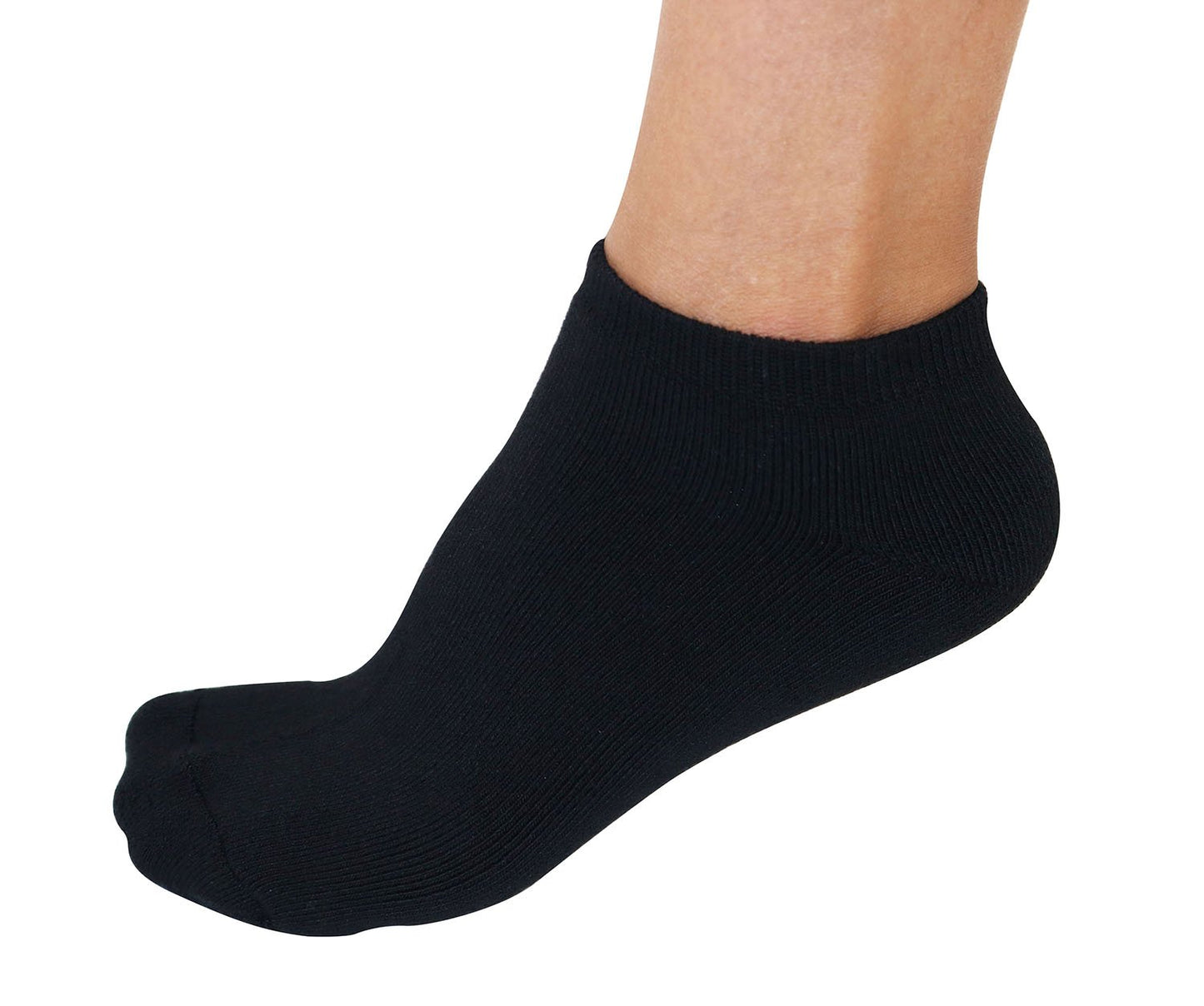 No Look Anklet Bamboo Viscose Socks - Black