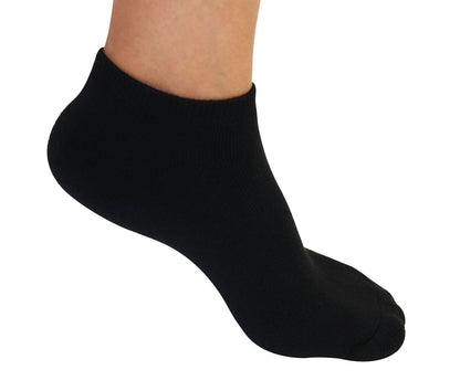 No Look Anklet Bamboo Viscose Socks - Black