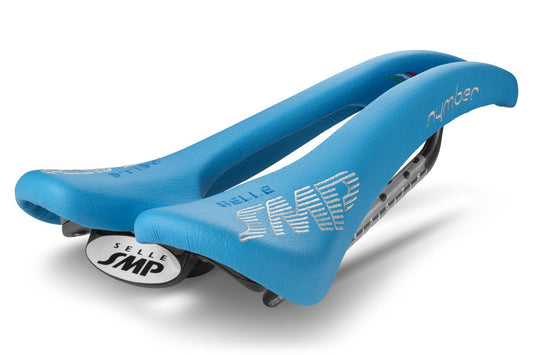 Selle SMP Nymber Saddle with Carbon Rails (Light Blue)