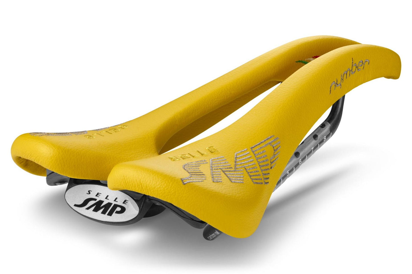 Selle SMP Nymber Saddle with Carbon Rails (Yellow)