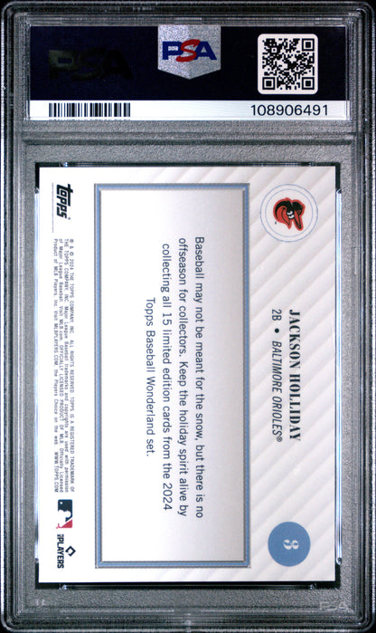 Graded 2024 Topps Wonderland Jackson Holliday #3 Rookie RC Baseball Card PSA 9 Mint
