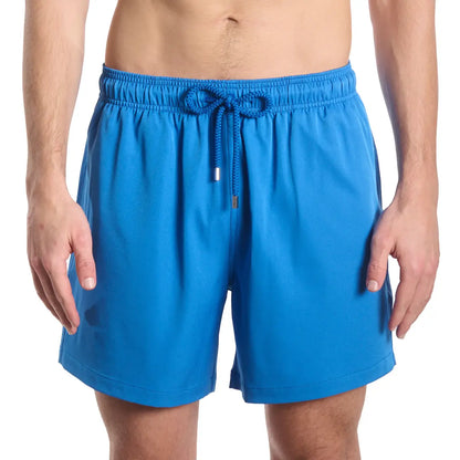 Ocean Blue Hybrid Short, Compression Lined Swim and Resort Trunk