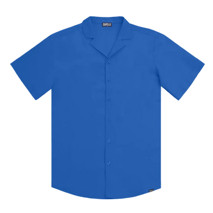 Ocean Blue Men's Button Down Resort Shirt, Modern Fit