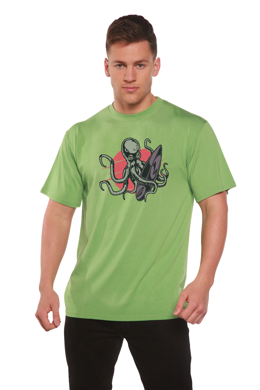 Octopus Men's Bamboo Viscose/Organic Cotton Short Sleeve Graphic T-Shirt