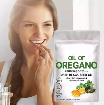 300 Softgels Oil of Oregano with Black Seed Oil