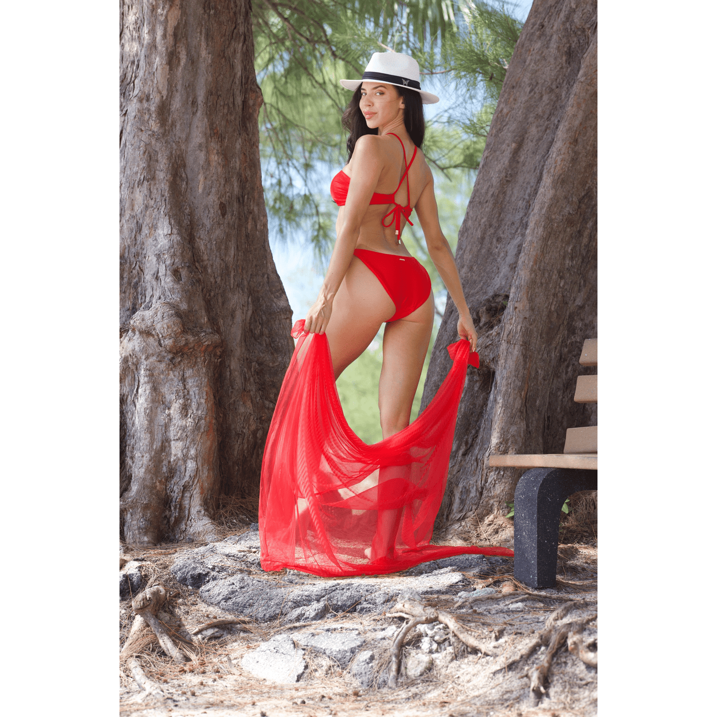 Camila Red Bikini Bottom
