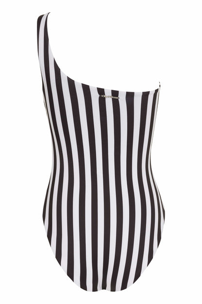 Vanda - Fuchsia One Shoulder Style Swimsuit