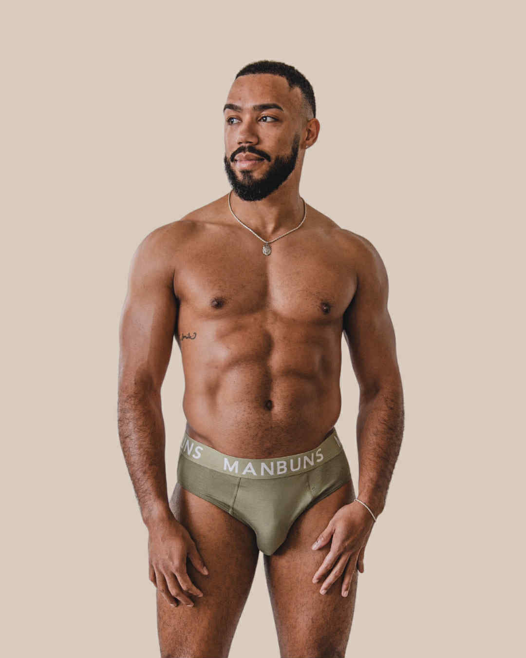 Men's Olive Green Brief Underwear