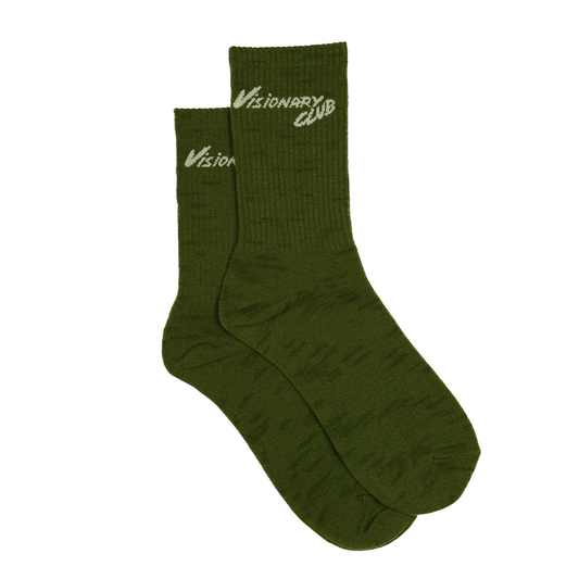 VISIONARY CREW SOCKS (OLIVE GREEN)