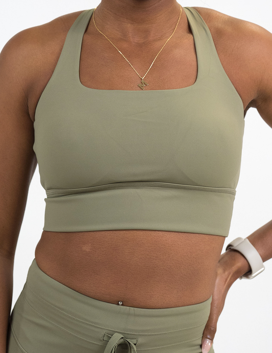 Longline Bra | Green Tea