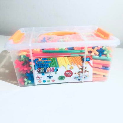 STEM Building Toys 600Pcs Straw Construction Educational Creative Engineering