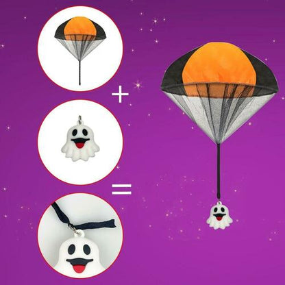 Bundle of 6 Pack Halloween Parachute Toys & 360 Halloween Temporary Tattoos