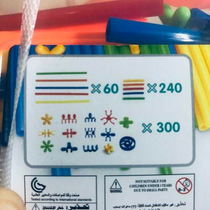 STEM Building Toys 600Pcs Straw Construction Educational Creative Engineering