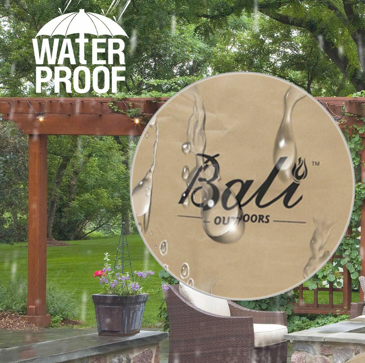 30" Square Patio Fire Pit Table Cover,Heavy Duty,Waterproof Oxford Fabric, Brown