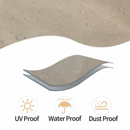 30" Square Patio Fire Pit Table Cover,Heavy Duty,Waterproof Oxford Fabric, Brown
