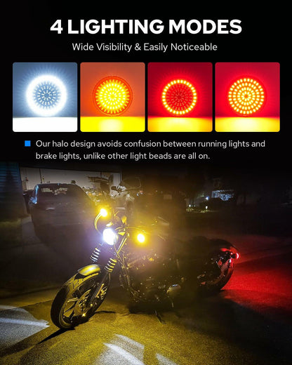 1157 LED Turn Signals Front Rear 81 LED Lights '86-24 compatible for Harley Davi