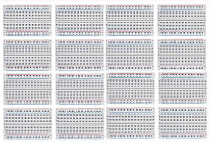 16Pcs Breadboard 400 Tie Point Solderless Prototype PCB Protoboard for Arduino