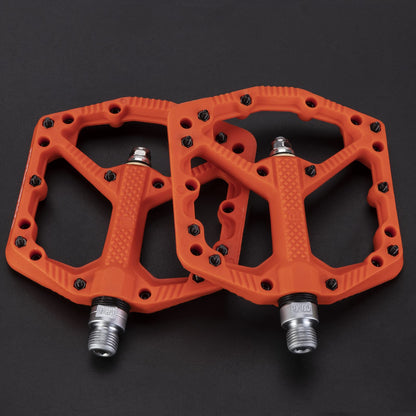 ROCKBROS Mountain Bike Pedals Flat MTB Pedals Nylon Fiber Bicycle Platform Pedals