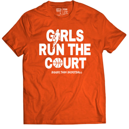 Girls Run The Court - T-Shirt - Orange