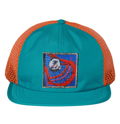 Wide Set Mesh Cap Orange/ Teal