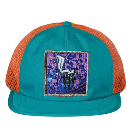 Wide Set Mesh Cap Orange/ Teal
