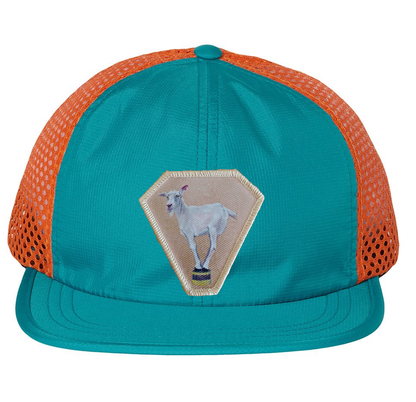Wide Set Mesh Cap Orange/ Teal