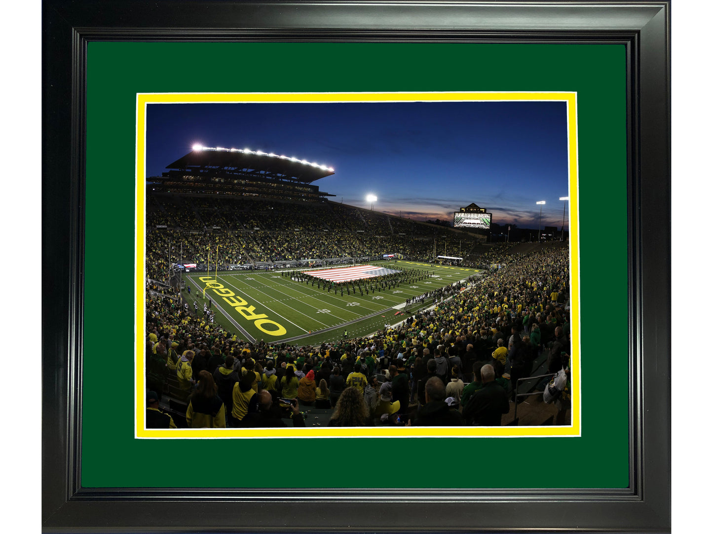 Framed Autzen Stadium Oregon Ducks 11"x14" NCAA Football Photo Professionally Matted