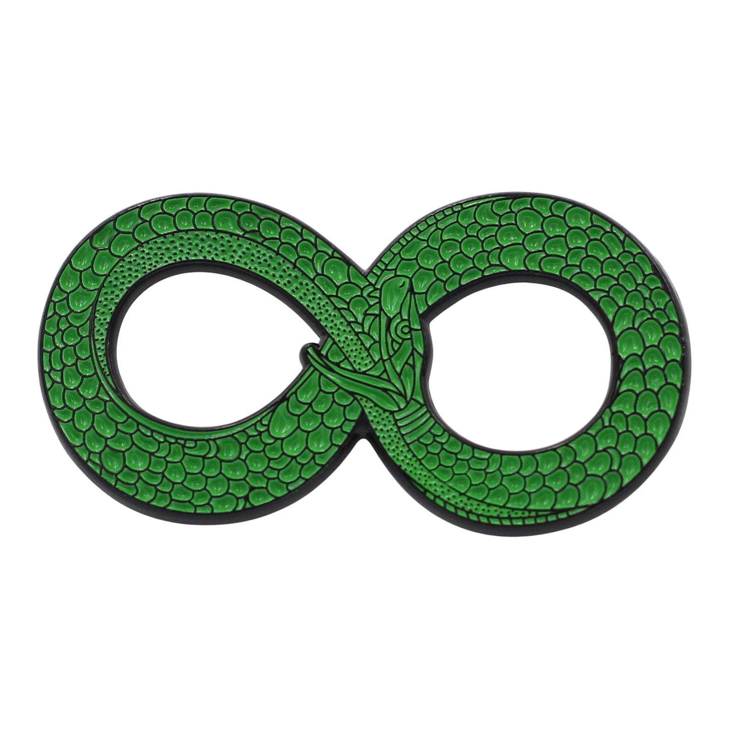 Ouroboros Enamel Pin – Occult Snake Pin with Real Gold